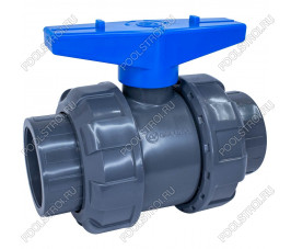 Кран шаровый d50 (уплотнение TPV, остальное EPDM) с муфтовым окончанием AQUAVIVA Кран шаровый d50 (уплотнение TPV, остальное EPDM) с муфтовым окончанием AQUAVIVA