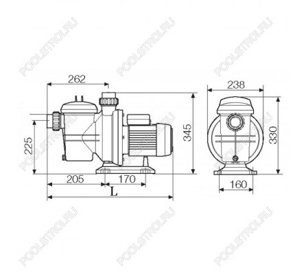 Насос FCP-1100S2 с префильтром 19.5м³/час(10м). 1ф/220В. 1.8/1.1 кВт
