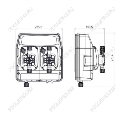 Авт.станция дозир и контр. eTWIN PH-CL 5.0L-5.0 230V PVDF STD