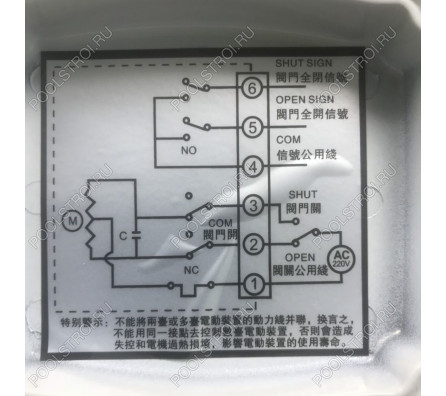 Кран шаровый Aquaviva с электроприводом PTFE/EPDM On-off type d63 AC24V